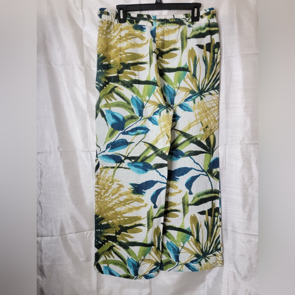 Chico's Tropical Leaf Print Pants - Picture 2 of 4